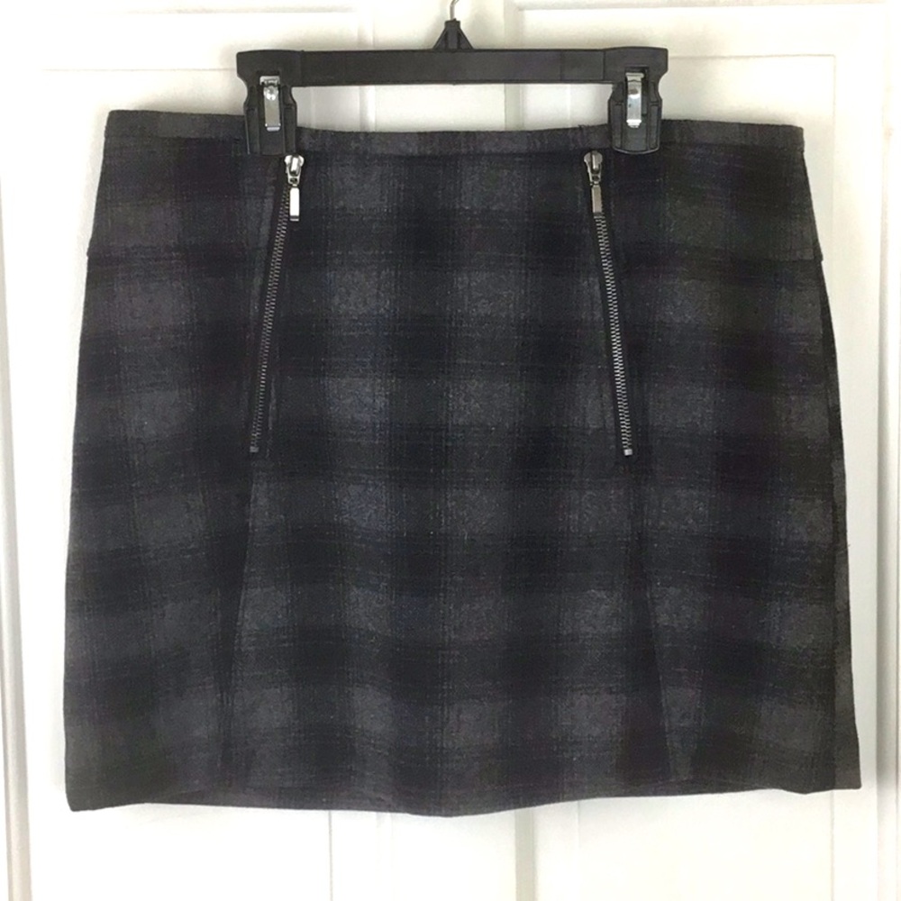 Kenar Plaid Mini Skirt Wool Academia Cottagecore Preppy School